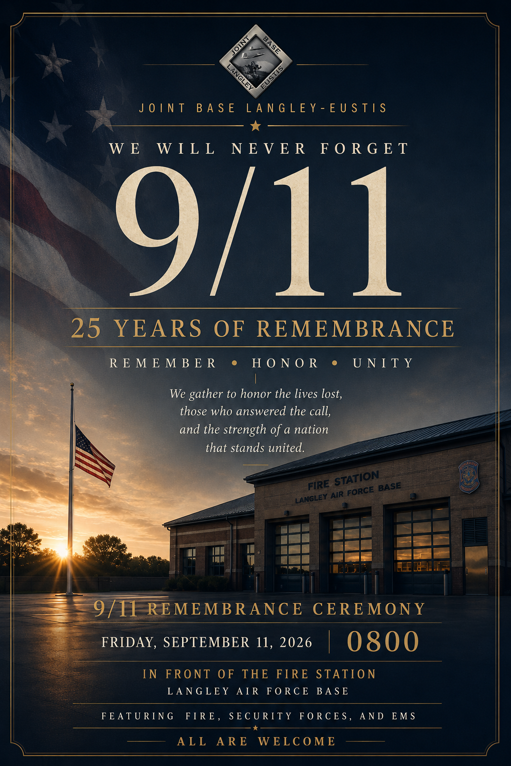 JBLE-Langley 9/11 Remembrance Ceremony Flyer